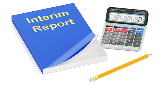 Interim Report on desk