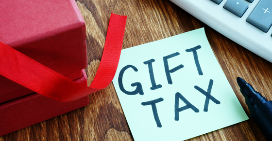 Gift Tax on a post-it note