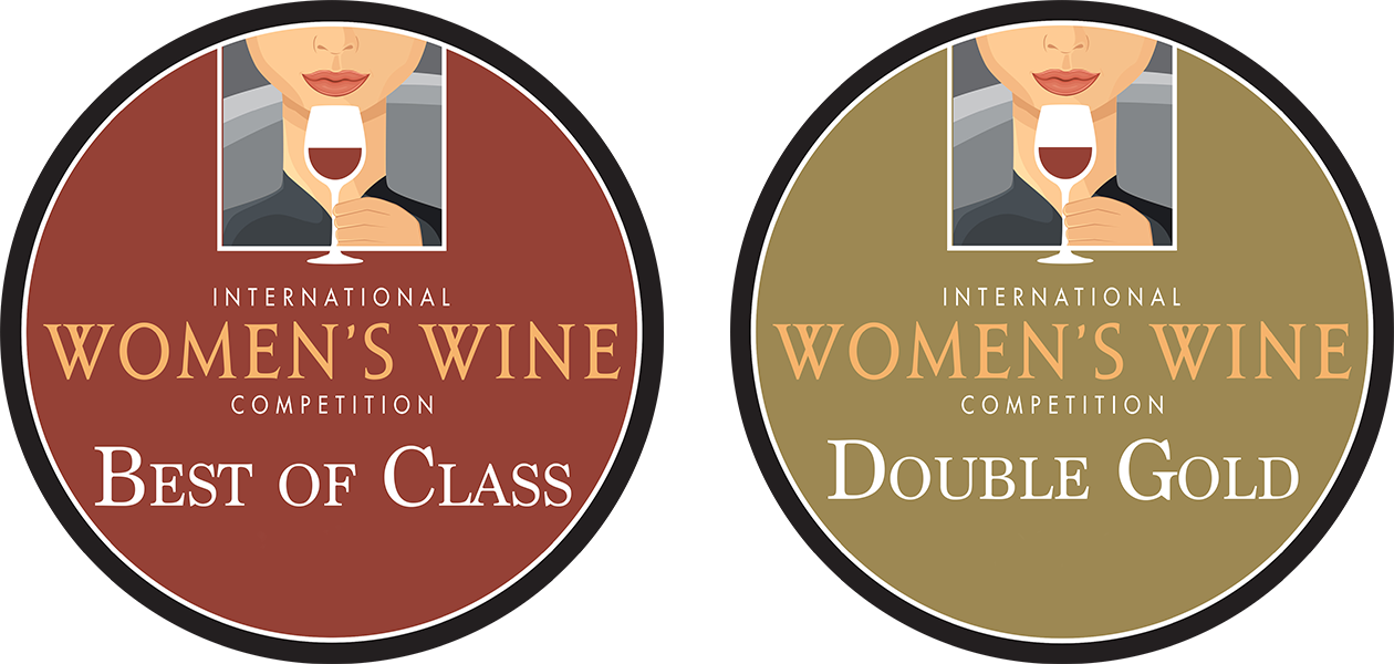 Two awards from the International Women's Wine Competition: Best of Class and Double Gold
