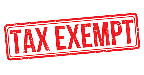 'TAX EXEMPT' Red Stamp.