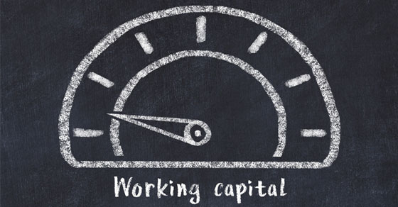 A dial pointing almost all the way to the left that reads 'WORKING CAPITAL' underneath it.